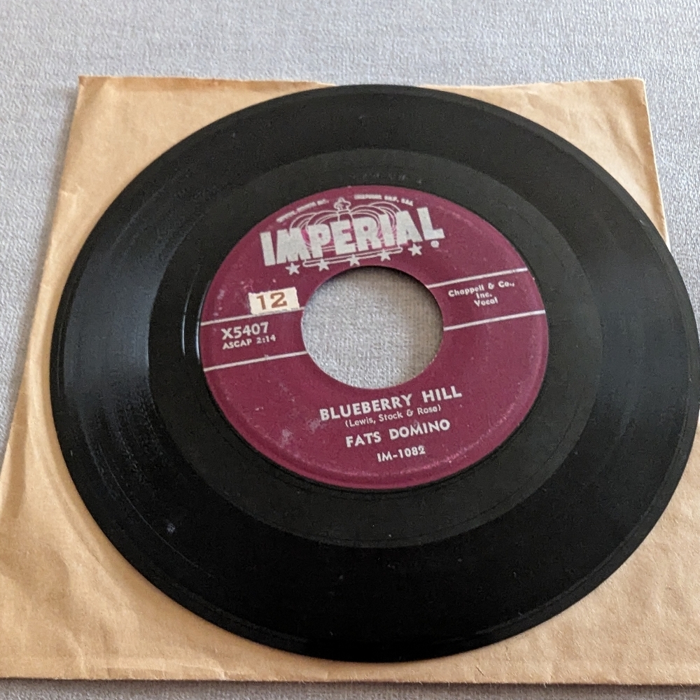 Fats Domino Blueberry Hill 45 Vinyl Record